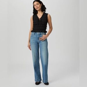 PAIGE Leenah Ankle High Waist Wide Leg Slightly Crop Jeans Women’s Size 31